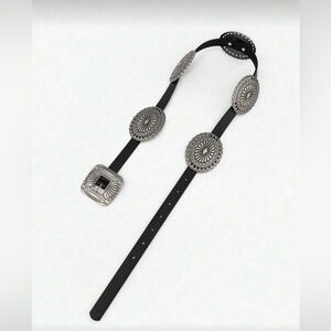 Silver and Black western Concho Belt